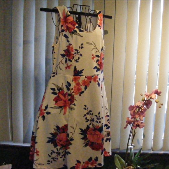 K Jordan Lovely Colorful Flowers Dress NWOT - Picture 3 of 5